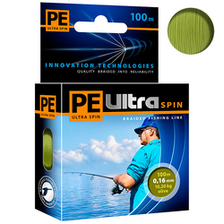   PE ULTRA SPIN OLIVE 0.16mm 100m